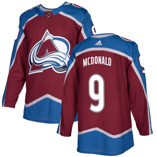 Adidas Men Colorado Avalanche #9 Lanny McDonald Burgundy Home Authentic Stitched NHL Jersey